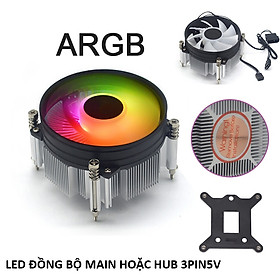 Quạt CPU Led lõi đồng Coolmoon 11X for Intell - hàng nhập khẩu - Led Chạy Hiệu Ứng đồng bộ