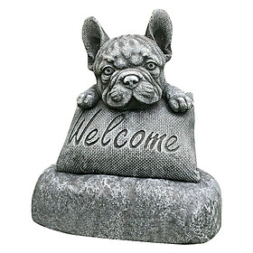 French- Statue Welcome Sign Outdoors Sculpture Ornament for