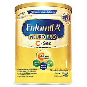 Sữa bột Enfamil A+ NeuroPro 1 C-Sec 400g cho trẻ từ 0-12 tháng