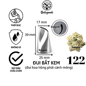Mua Đui bắt kem 122  Đuôi bắt hoa hồng trang trí bánh bằng thép không gỉ đúc liền khối dày dặn  cứng cáp