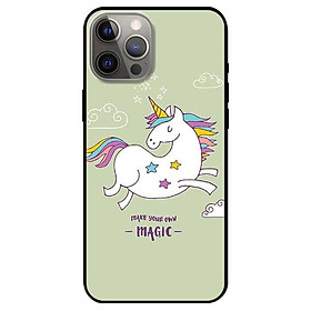 Ốp lưng dành cho Iphone 12 Mini - 12 / 12 Pro - 12 Pro Max mẫu Ngựa Nền Xanh Magic