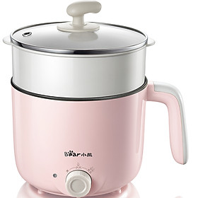 Bear electric hot pot knob easy to control heat insulation anti-scalding non-stick easy to clean 1.2L