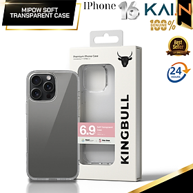 Ốp Lưng Trong Suốt siêu mỏng cho iPhone 16 Pro/ 16 Pro Max/ 16/ 16 Plus/ iphone 17/ 17 Air/ 17 Pro/ 17 Pro max MIPOW SOFT TRANSPARENT CASE, chống ố vàng, Hàng chính hãng Mipow