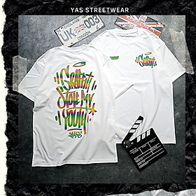 Áo thun tay lỡ form rộng YAS STREETWEAR phông unisex nam nữ, áo thun cotton100% phong cách streetstyle HÌNH IN KO TRÓC
