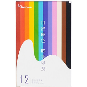 Hộp 12 Bút Lông Màu Touch 2 Đầu Thân Đen TK-3242