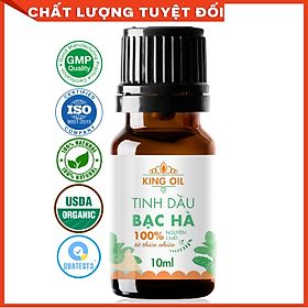 Tinh dầu Bạc Hà 10ml nguyên chất từ thiên nhiên, Thơm Phòng, Khử Mùi, Kháng Khuẩn, Đuổi Muỗi, Đuổi Chuột - KingOil