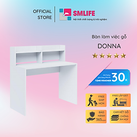 Bàn làm việc, bàn học gỗ hiện đại SMLIFE Donna | Gỗ MDF dày 17mm chống ẩm | D110xR60xC110cm