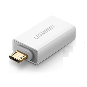 Đầu chuyển đổi MICRO USB sang USB âm hỗ trợ OTG Màu Trắng Ugreen 195HL30529US Hàng chính hãng