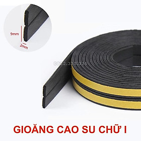  Freeship 6 Mét Roong, Gioăng cao su chữ I chống ồn, ngăn Bụi cửa Sổ cửa đi, cửa gỗ Trendycar - màu đen