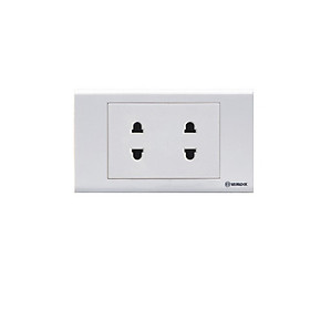 Ổ cắm đôi 2 chấu – S18