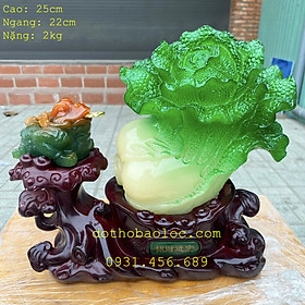 Mua Tượng cóc và cải thảo phong thủy cao 25cm