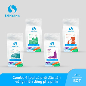 Combo tiết kiệm - 4 túi cà phê đặc sản pha phin SHIN Cà Phê