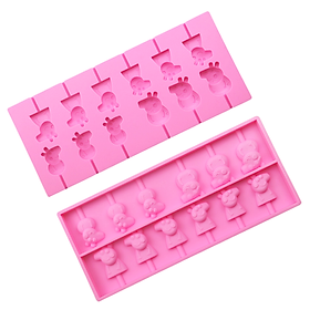 Mua Khuôn silicon làm rau câu  kẹo dẻo  socola 12 heo con Cute Peppa - Mã số 1038