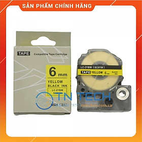 Mua Nhãn in TEPRA - EPSON LC-2YBW (SC6YW) – Chữ đen nền vàng 6MM X 8M  - Dùng cho máy in nhãn TEPRA - EPSON  Hàng nhập khẩu 