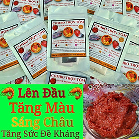 Combo Trộn Tôm Super Red,Nguyên Liệu Chế Biến Tôm Trộn Thức Ăn Cho Cá La Hán,Dinh Dưỡng Trộn Tôm Và Tim Bò