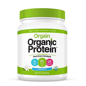 Bột Protein thực vật hữu cơ Orgain Organic Protein Greens 462g hương vani