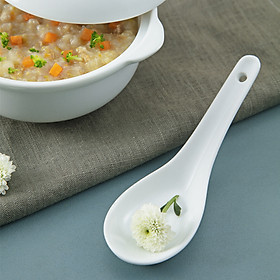 Thìa lỗ sứ cao cấp Long Phương Thìa ăn cơm bằng sứ