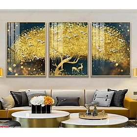 Mua bộ 3 tranh tráng gương cao cấp giá xưởng 40x60x3