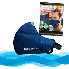 Combo 10 Mặt Nạ - Khẩu trang than hoạt tính NeoVision NeoMask VC65 chuẩn N95 (Thun Qua Gáy)- Chống bụi siêu mịn PM2.5, lọc khuẩn BFE 95% (Được cấp bởi Nelson Lab), kháng khuẩn, chống giọt bắn có thể giặt tái sử dụng nhiều lần- Xanh đậm