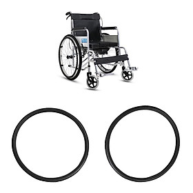 2Pcs Heavy Duty Polyurethane Snap-on Wheelchair Street Tire for 22x1 3/8