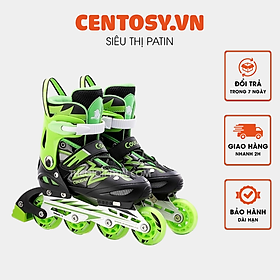 Giày Trượt Patin Trẻ Em Cougar 835L - Xanh đen - M