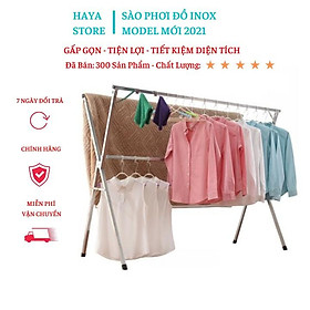 Cây Phơi Đồ Thông Minh, Giá Treo Quần Áo, Ban Công, Nhà Tắm Gấp Gọn Bằng Inox GP-2.0M