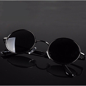 Kính râm Mắt Tròn Mini Thầy bói Tròng Thủy Tinh - Form Nhỏ
