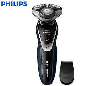 Máy cạo râu khô và ướt cao cấp Philips Norelco S5355/82 tích hợp đầu cạo linh hoạt theo 5 hướng cạo nhanh và sát - Hàng Nhập Khẩu