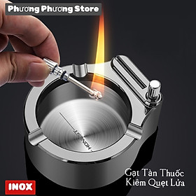 Mua ( Hàng Cao Cấp ) Gạt tàn thuốc Iá kiêm quẹt bật lửa xăng vĩnh cữu Cao cấp