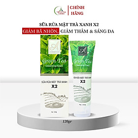 Sữa rửa mặt trà xanh x2 Acosmetics, kiềm dầu, sạch bã nhờn, làm trắng da 120g