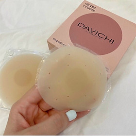 Hộp 1 cặp dán ti chống mồ hôi Davichi – Miếng dán ngực silicon siêu mỏng, tái sử dụng