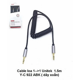Mua Cáp Loa 1 To 1 (1.5m) Unitek (Y-C 922ABK) Dây Xoắn - HÀNG CHÍNH HÃNG