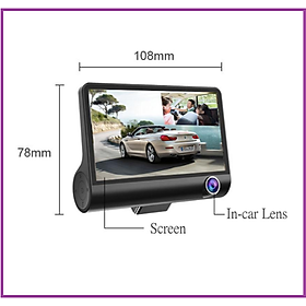 Mua Camera Hành Trình Ô Tô 3 Ống Kính WDR Full HD 1080 Tặng Kèm Camera Lùi 4LED chống nước Cao Cấp