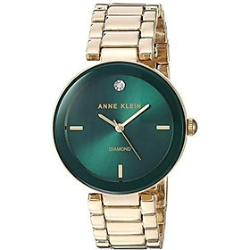 Đồng hồ nữ Anne Klein Women's Genuine Diamond Dial Bracelet Watch - Gold/Green