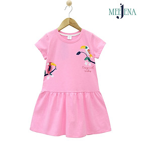 Đầm bé gái tay ngắn 14-38 kg MEEJENA, 100% COTTON 4C - 1907 - Hồng Phấn - 10 ( 22-26 kg )