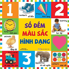 Sách - Từ Vựng Đầu Đời Cho Bé - Số Đếm, Màu Sắc, Hình Dạng - Tân Việt Books