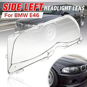 Left Side Headlight Headlamp Lens Cover For BMW E46 4DR Sedan Saloon FL 2001-06