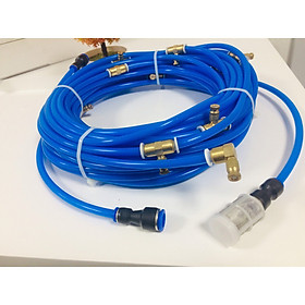 Mua TRỌN BỘ HỆ THỐNG PHUN SƯƠNG LÀM MÁT  TƯỚI CÂY TƯỚI LAN  LÀM MÁT KHÔNG GIAN BẰNG ĐỒNG CAO CẤP - sử dụng máy bơm phun sương tăng áp 12v gồm 20 mét dây và 15 béc phun sương
