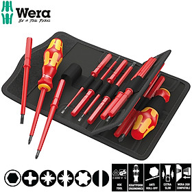 Mua Bộ tua vít cách điện gồm 4 cạnh  dẹp  hoa thị  các đầu vít thay đổi được gồm 17 chiếc Wera 05059030001