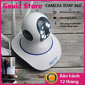 Camera ip Yoosee Wifi 3 Râu 8 Led Có Màu Ban Đêm, xoay 360 độ, Bản Chuẩn 1080Pixel - Hàng Nhập Khẩu