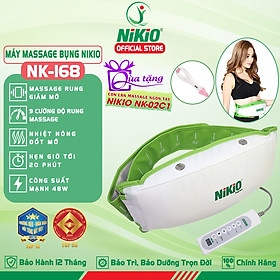 Máy massage bụng nikio nk-168 - máy rung tan mỡ bụng nam nữ, làm săn chắc cơ bụng nhanh, kết hợp nhiệt nóng làm ấm bụng, giảm đau bụng kinh