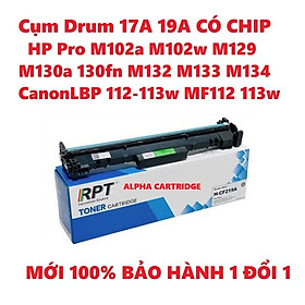 Hộp cụm drum máy in cho HP 19A có chíp, là khay trống dùng cho máy in HP Pro M102a, 129, 130a, 130fn, 132, 133, 134 Hàng chính hãng Alpha Cartridge