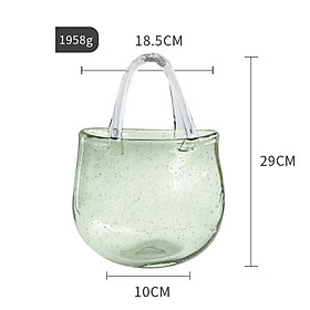 Mua Lọ hoa Giỏ hoa thủy tinh Xanh Ngọc   lọ hoa giỏ xách độc đáo