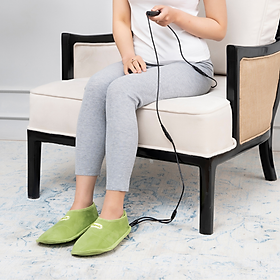 Đôi Giày Chườm Nóng Thảo Dược Giảm Đau Bàn Chân Dùng Điện Phiên Bản Vỏ Đai Bằng Vải Da Lộn - Hapaku - Đai sẵn thảo dược1