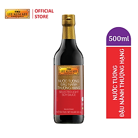 Nước tương Lee Kum Kee Selected Light Soy Sauce (500ml/chai) loại thượng hạng làm từ đậu nành tuyển chọn chuẩn vị Trung Hoa