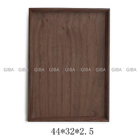 Mua Khay gỗ BLACK WALNUT (gỗ Óc chó) phong cách Nhật Bản dùng đựng đồ ăn  decor trang trí (CẠNH ĐỨNG )