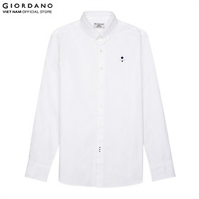 Áo sơ mi oxford nam dài tay logo classics giordano 01042043