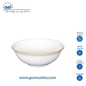 Mua Tô LOE 18cm Sứ Trắng Viền Kim OHIO