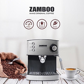 Combo Máy pha cà phê Espresso Zamboo ZB-88CF + máy xay cà phê Zamboo ZB-100GR- Hàng Chính Hãng