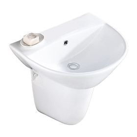 Mua Chậu lavabo rửa mặt + chân treo ốp tường  BSA-501 (vòi gắn trên mặt lavabo)